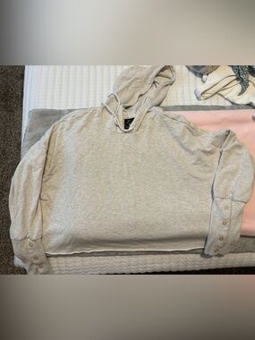 Nike Light Gray Hooded Sweatshirt